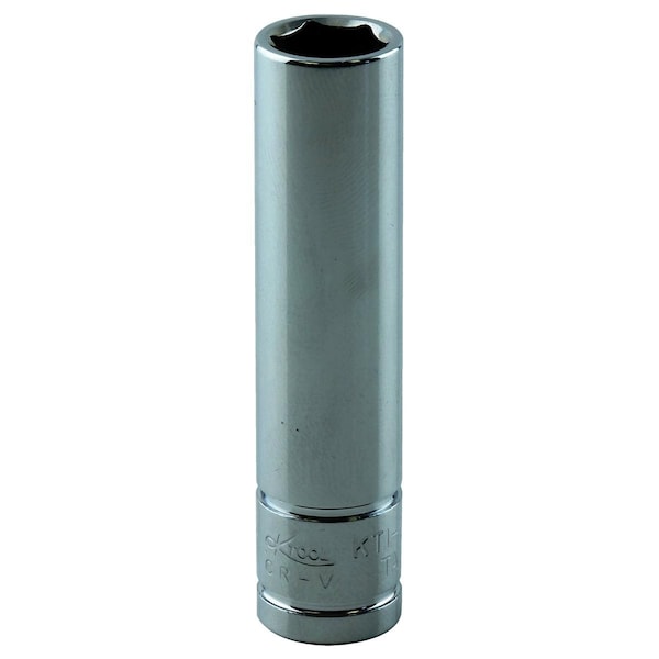 K-Tool International 1/4" Drive, 9mm Metric Socket, 6 Points, Deep 6Pt, Chrome 1/4"Dr, 9mm KTI-26209 - main